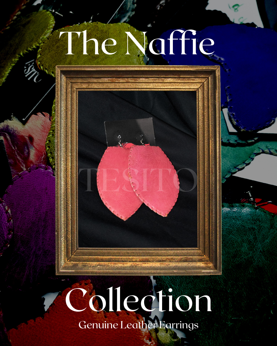Guava | Handmade African Leather Earrings | The Naffie Collection