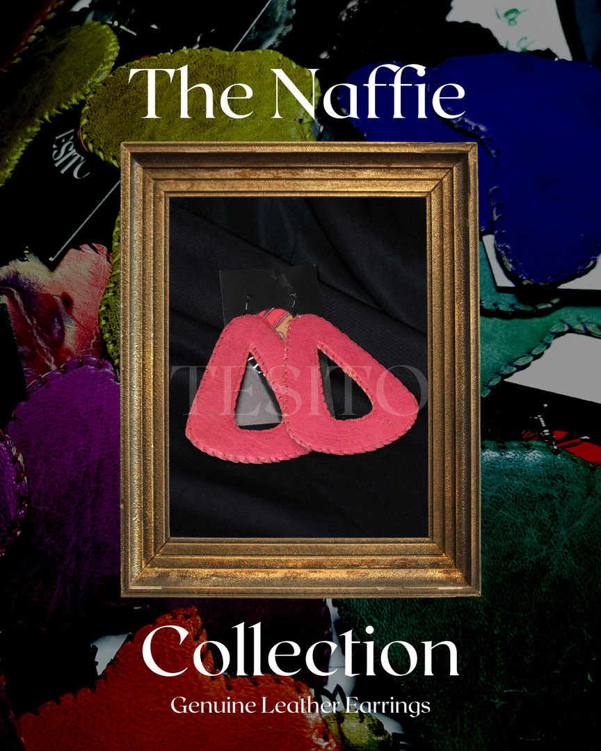 Guava | Handmade African Leather Earrings | The Naffie Collection