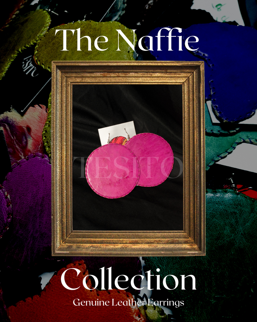 Hibiscus | Handmade African Leather Earrings | The Naffie Collection