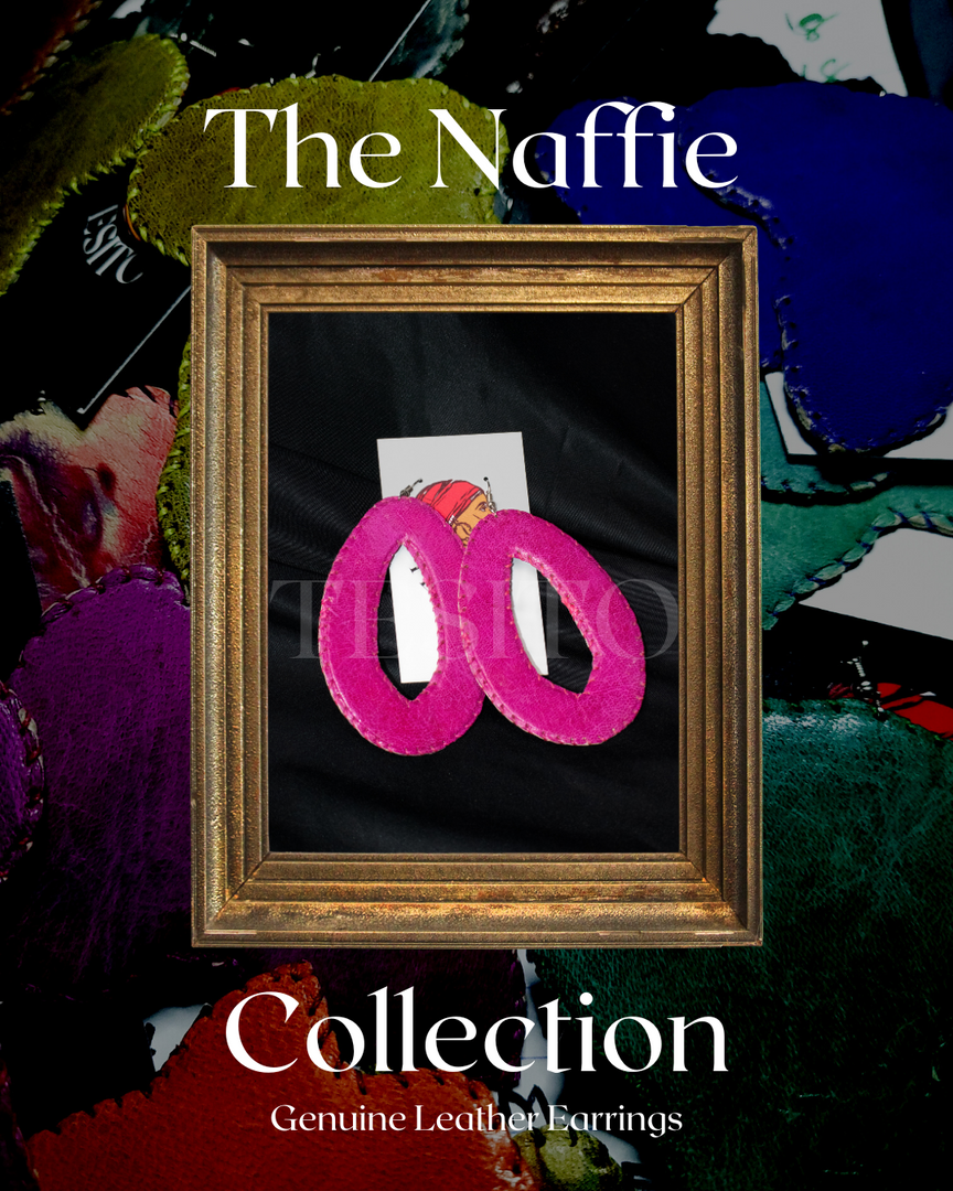 Hibiscus | Handmade African Leather Earrings | The Naffie Collection