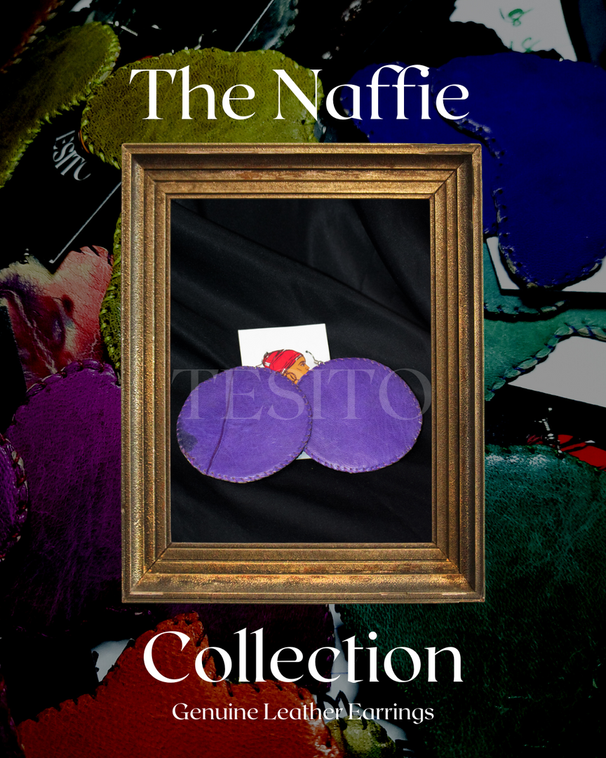 Lucinda | Handmade African Leather Earrings | The Naffie Collection