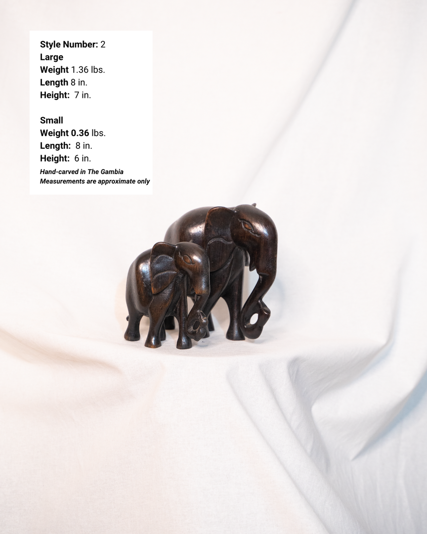 Elephants | Wood Animal Statues