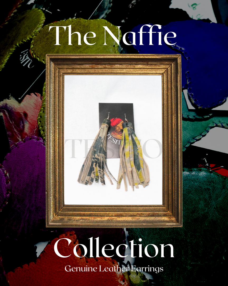 Coal Pot | Handmade African Leather Earrings | The Naffie Collection