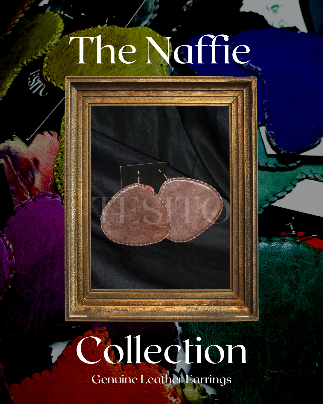 Coffee | Handmade Leather Earrings | The Naffie Collection