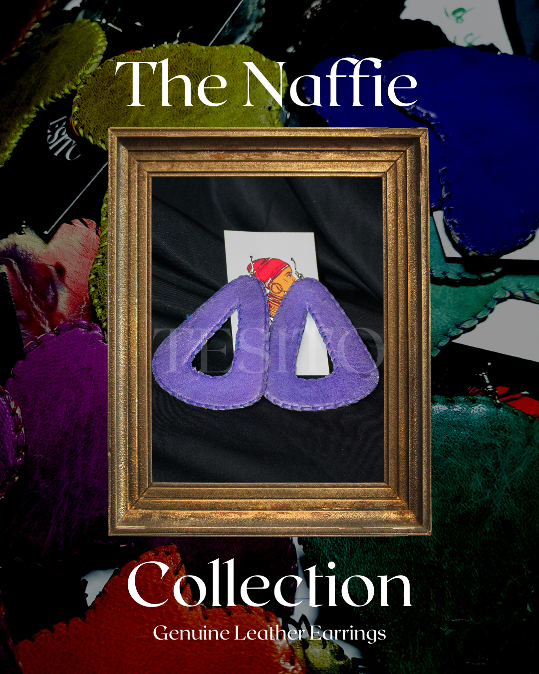 Lucinda | Handmade African Leather Earrings | The Naffie Collection