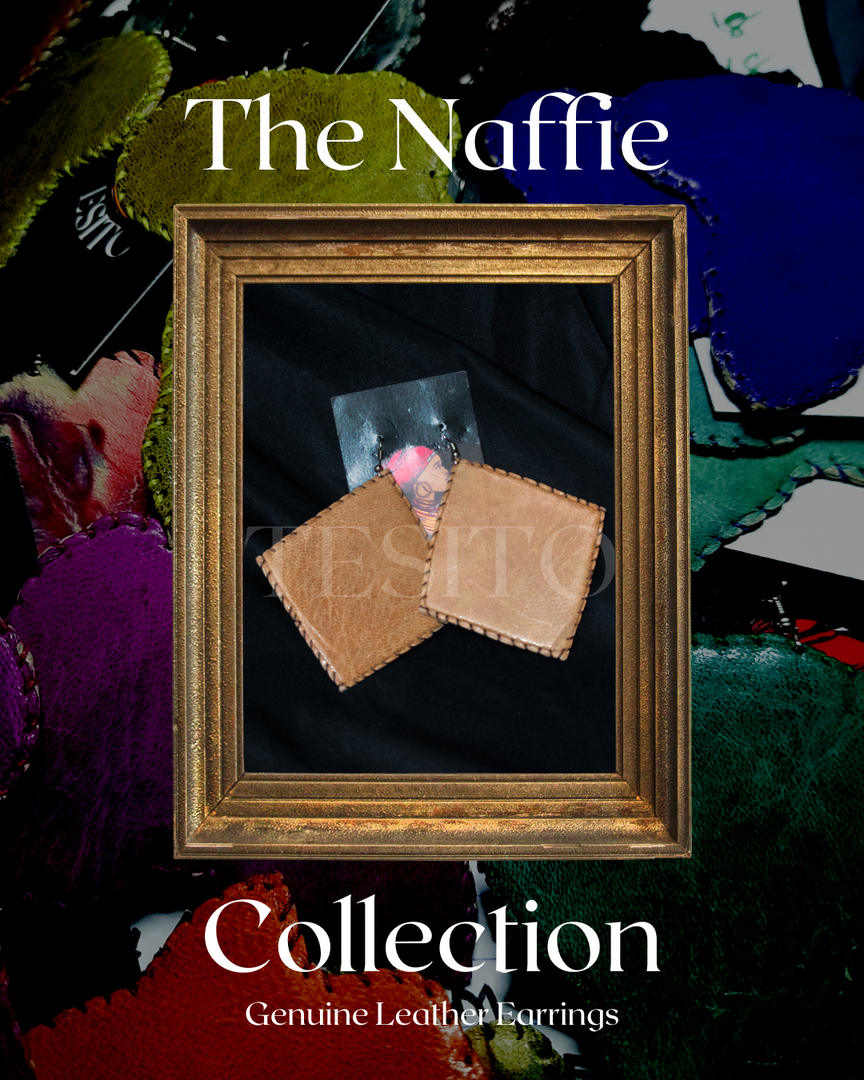 Toffee | Handmade Leather Earrings | The Naffie Collection