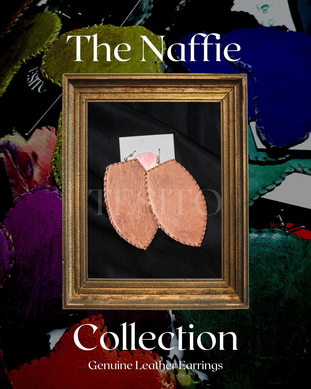 Toffee | Handmade Leather Earrings | The Naffie Collection