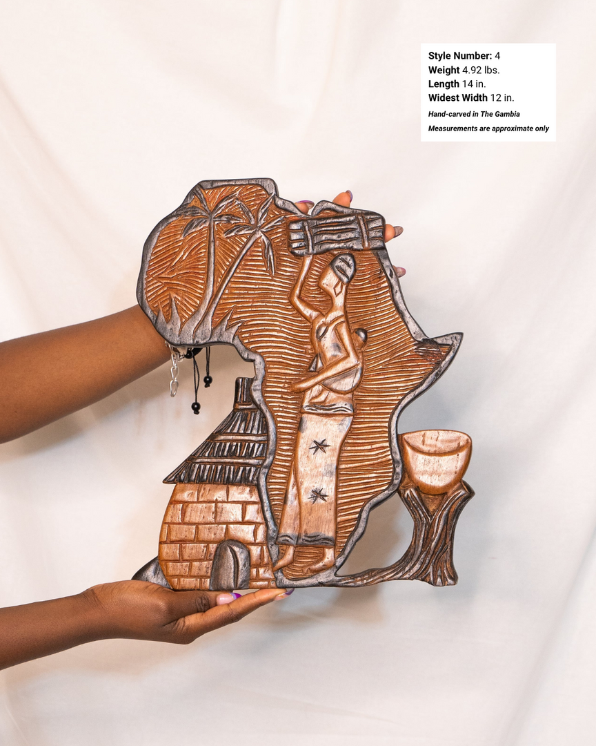 Engraved Africa | Wood Wall Décor