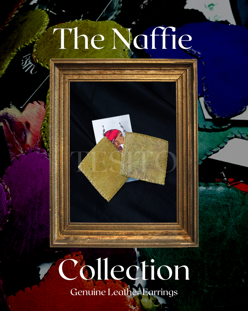 Bay Leaf | Handmade African Leather Earrings | The Naffie Collection