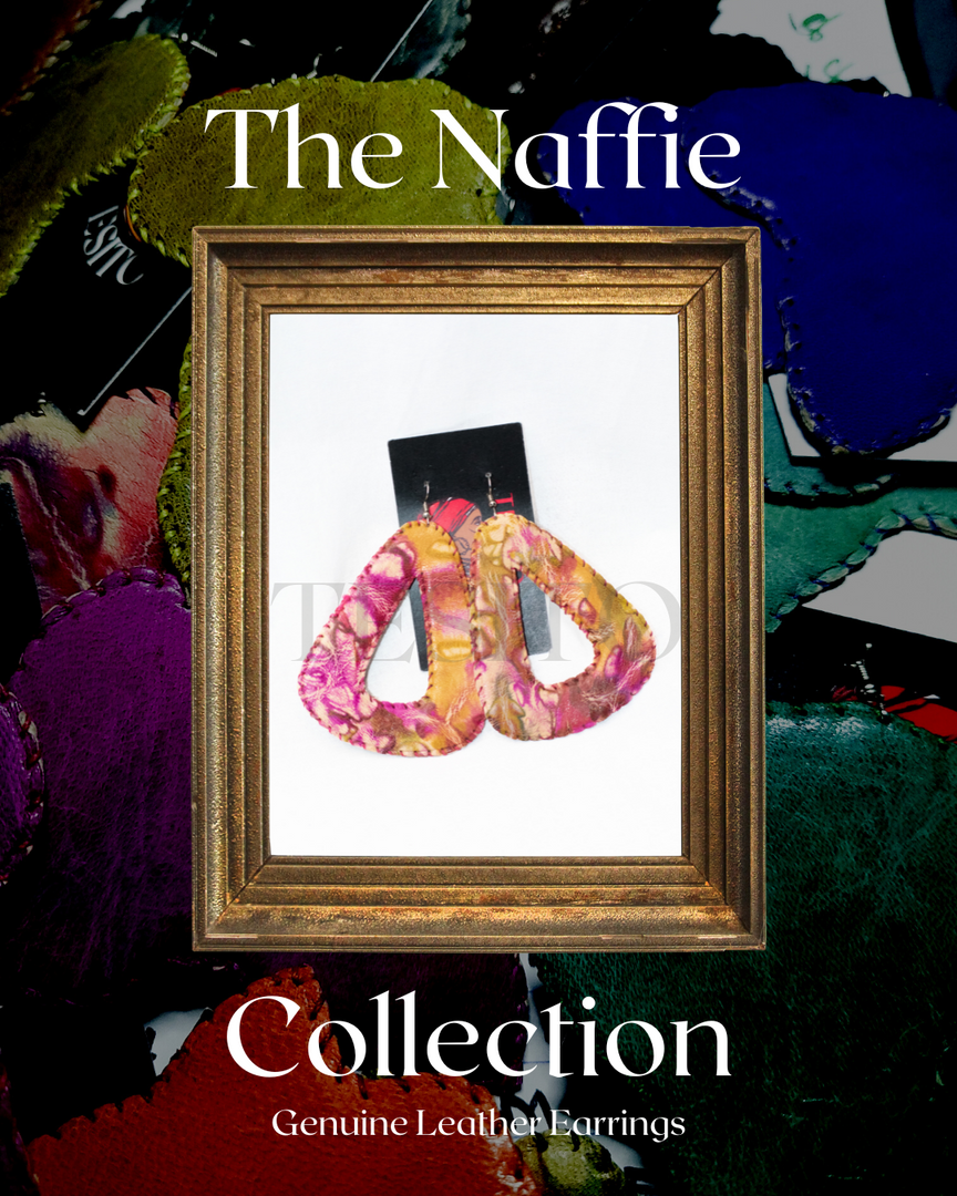 Primrose | Handmade African Leather Earrings | The Naffie Collection