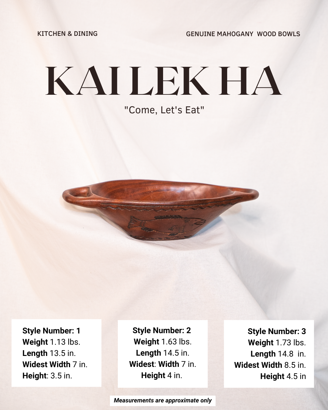 Oluyemi | Genuine Mahogany Bowls | Kai Lek Ha Collection