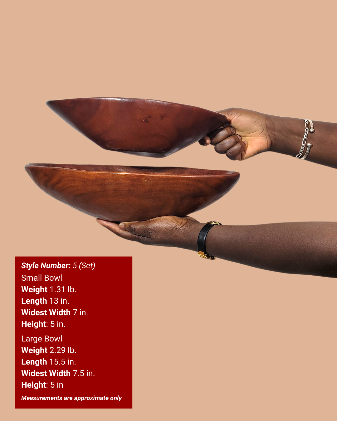 Oluyemi | Genuine Mahogany Bowls | Kai Lek Ha Collection