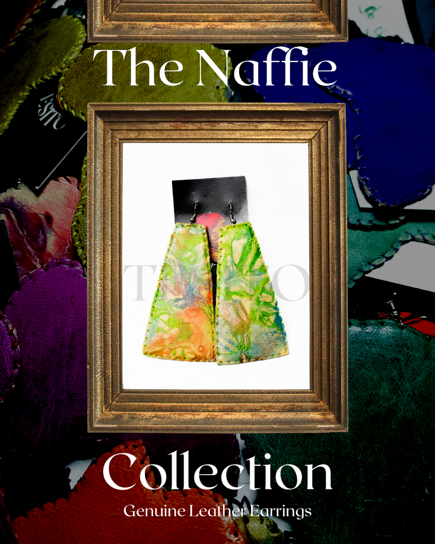 Afternoon Delight | Handmade African Leather Earrings | The Naffie Collection